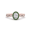 Load image into Gallery viewer, Oval Halo Infinity Vine Engagement Ring