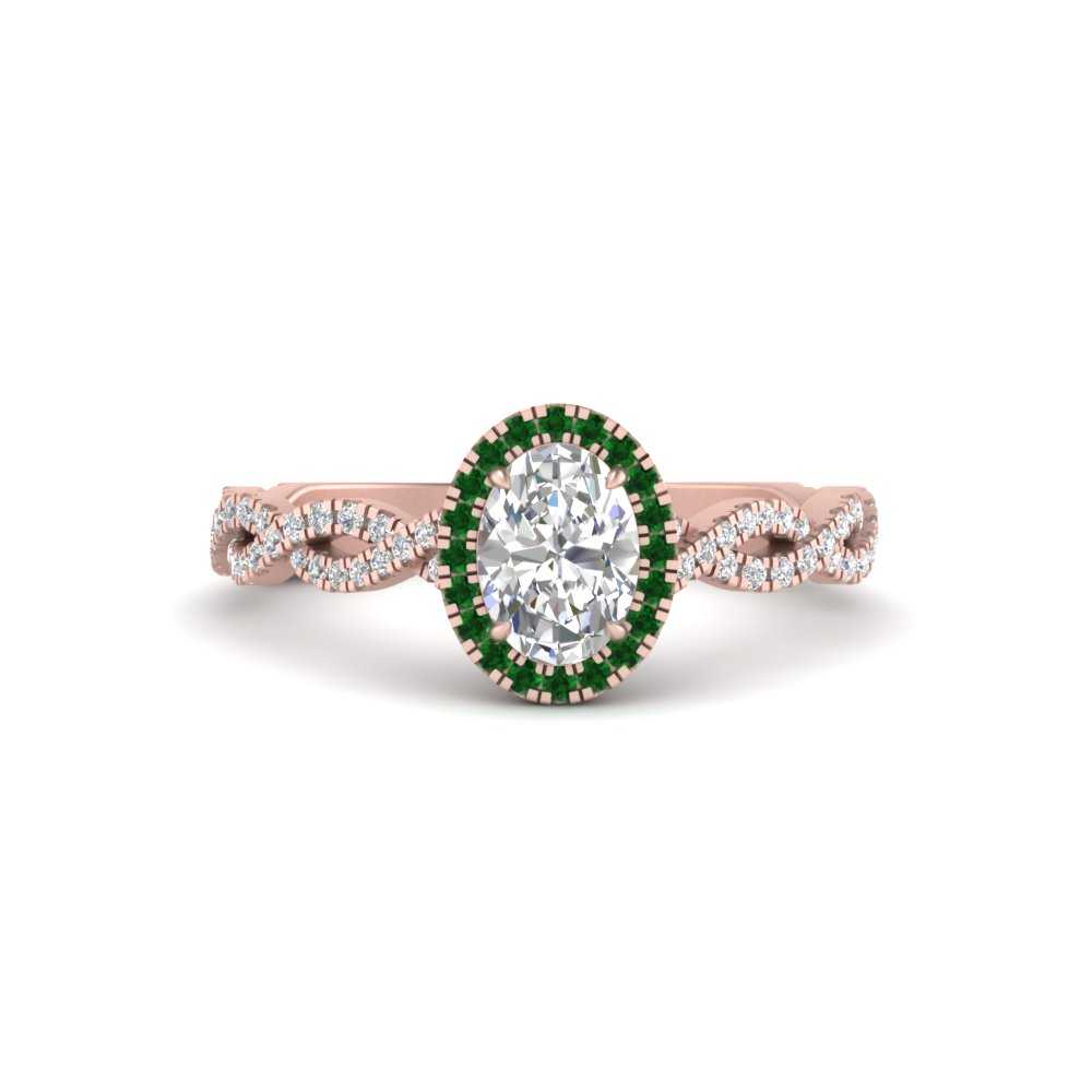 Oval Halo Infinity Vine Engagement Ring