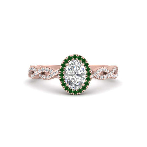 Oval Halo Infinity Vine Engagement Ring