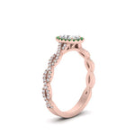 Load image into Gallery viewer, Oval Halo Infinity Vine Engagement Ring

