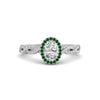 Load image into Gallery viewer, Oval Halo Infinity Vine Engagement Ring