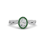 Load image into Gallery viewer, Oval Halo Infinity Vine Engagement Ring
