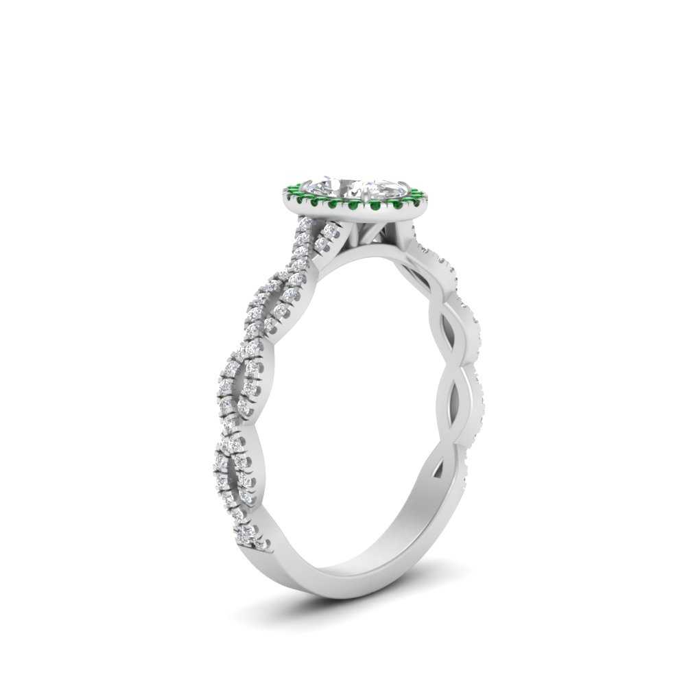 Oval Halo Infinity Vine Engagement Ring