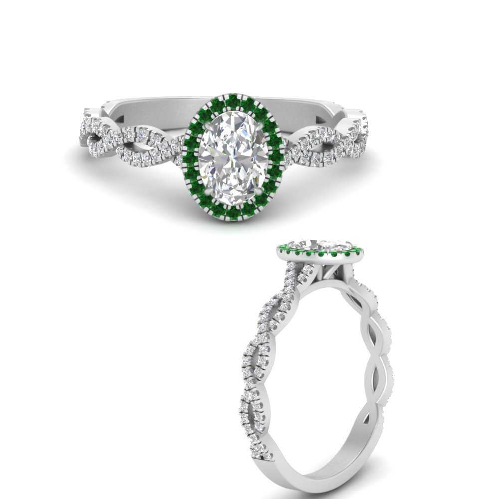 Oval Halo Infinity Vine Engagement Ring