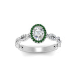 Load image into Gallery viewer, Oval Halo Infinity Vine Engagement Ring

