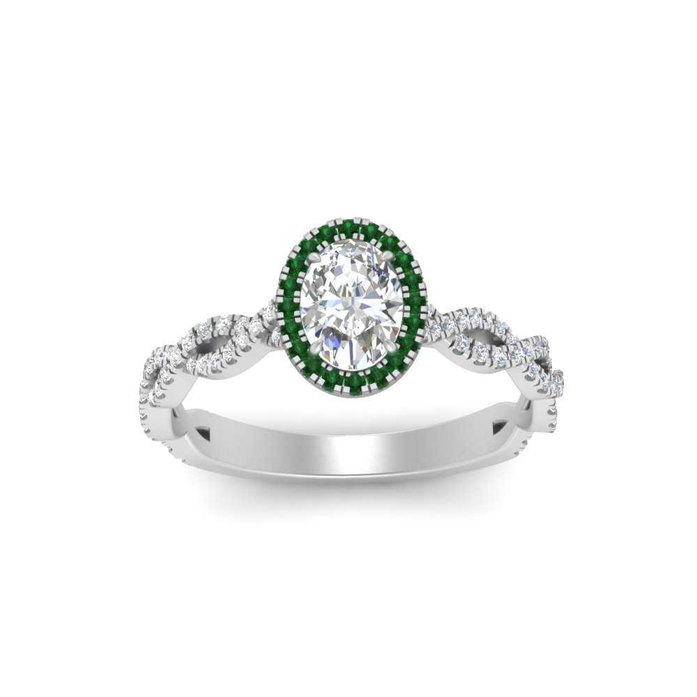 Oval Halo Infinity Vine Engagement Ring