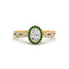 Load image into Gallery viewer, Oval Halo Infinity Vine Engagement Ring