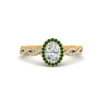 Load image into Gallery viewer, Oval Halo Infinity Vine Engagement Ring
