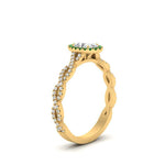 Load image into Gallery viewer, Oval Halo Infinity Vine Engagement Ring
