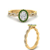 Load image into Gallery viewer, Oval Halo Infinity Vine Engagement Ring