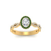Load image into Gallery viewer, Oval Halo Infinity Vine Engagement Ring