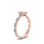 Load image into Gallery viewer, Oval Halo Infinity Vine Engagement Ring
