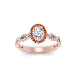 Load image into Gallery viewer, Oval Halo Infinity Vine Engagement Ring
