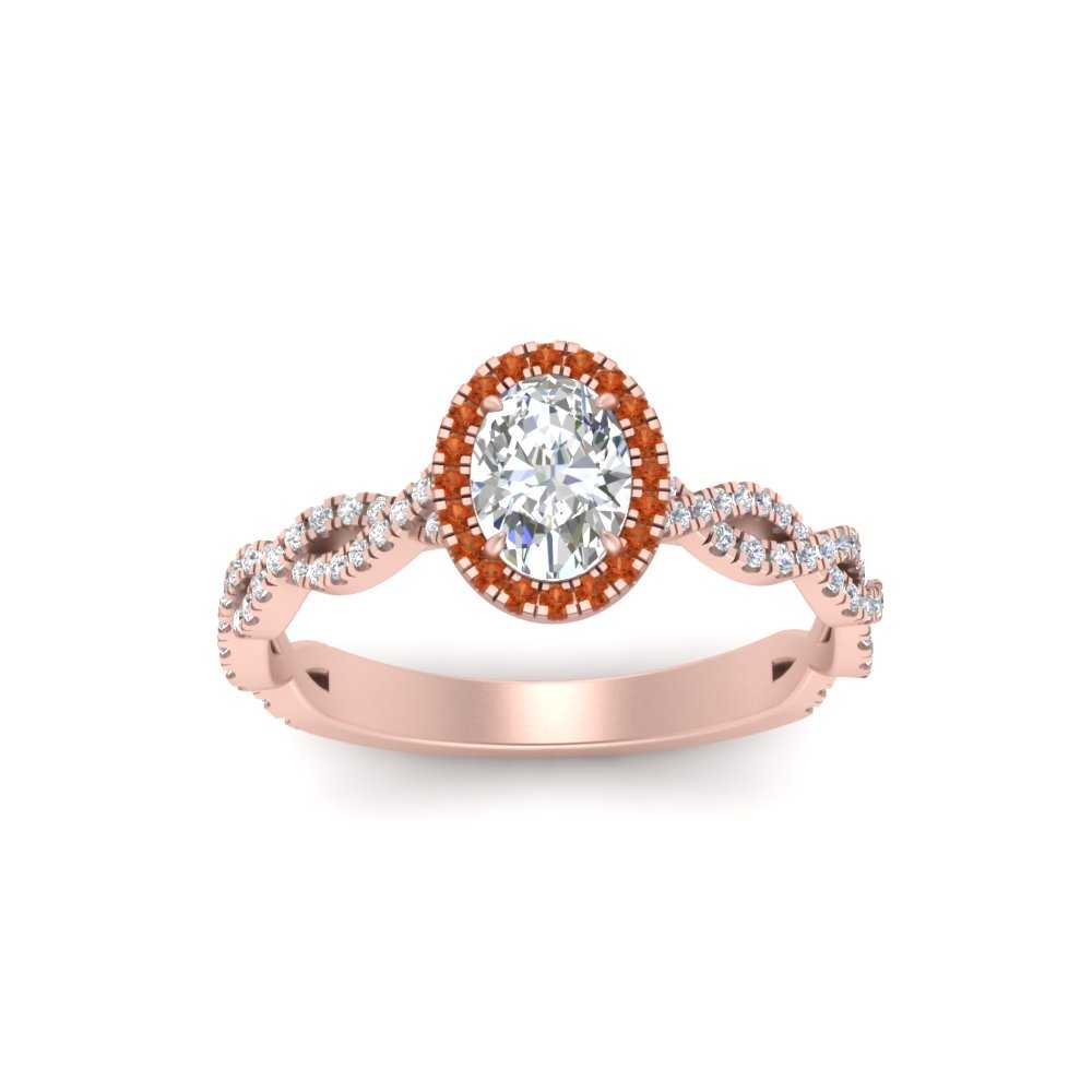 Oval Halo Infinity Vine Engagement Ring