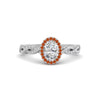 Load image into Gallery viewer, Oval Halo Infinity Vine Engagement Ring