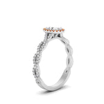 Load image into Gallery viewer, Oval Halo Infinity Vine Engagement Ring

