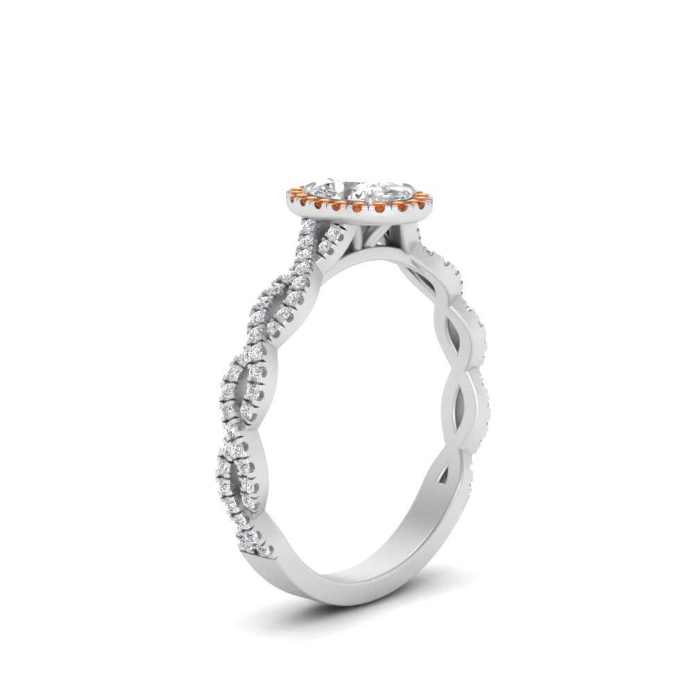 Oval Halo Infinity Vine Engagement Ring