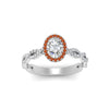 Load image into Gallery viewer, Oval Halo Infinity Vine Engagement Ring
