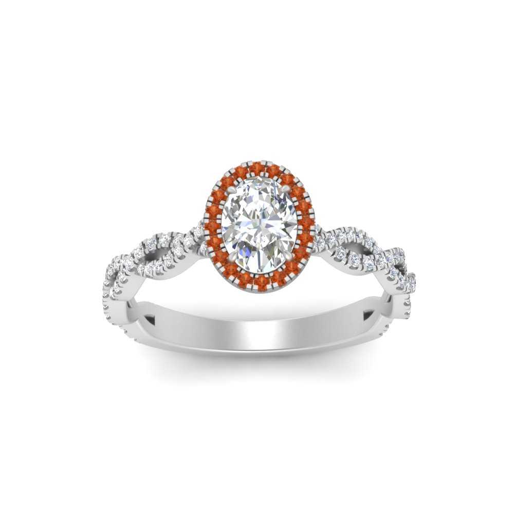 Oval Halo Infinity Vine Engagement Ring