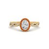 Load image into Gallery viewer, Oval Halo Infinity Vine Engagement Ring