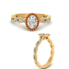 Load image into Gallery viewer, Oval Halo Infinity Vine Engagement Ring