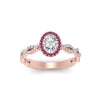 Load image into Gallery viewer, Oval Halo Infinity Vine Engagement Ring
