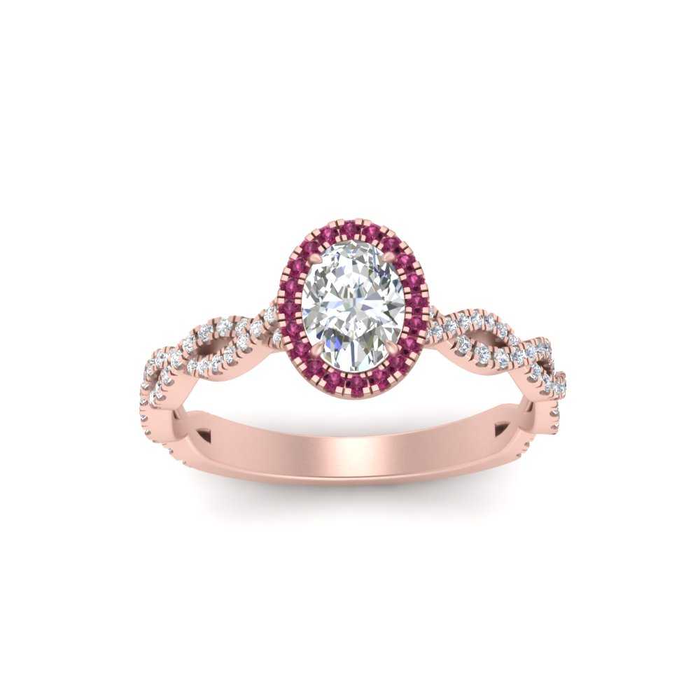 Oval Halo Infinity Vine Engagement Ring