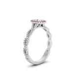 Load image into Gallery viewer, Oval Halo Infinity Vine Engagement Ring

