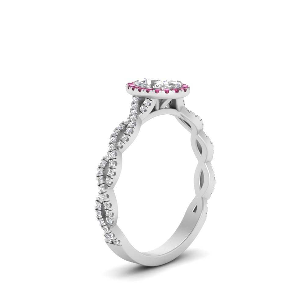 Oval Halo Infinity Vine Engagement Ring