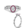 Load image into Gallery viewer, Oval Halo Infinity Vine Engagement Ring
