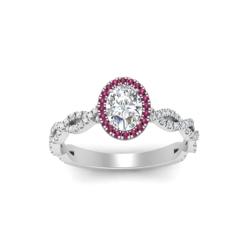 Oval Halo Infinity Vine Engagement Ring
