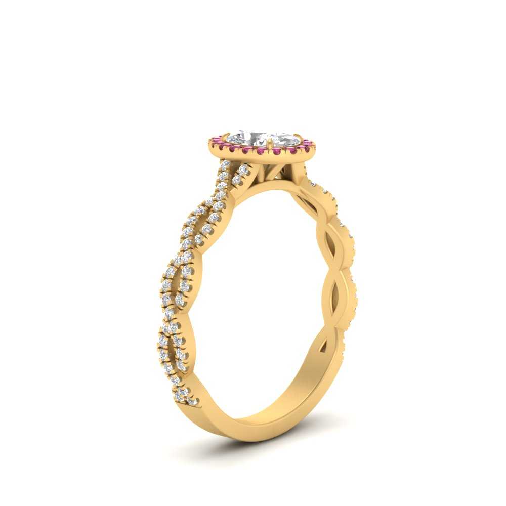 Oval Halo Infinity Vine Engagement Ring