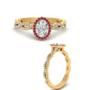 Load image into Gallery viewer, Oval Halo Infinity Vine Engagement Ring