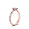 Load image into Gallery viewer, Oval Halo Infinity Vine Engagement Ring