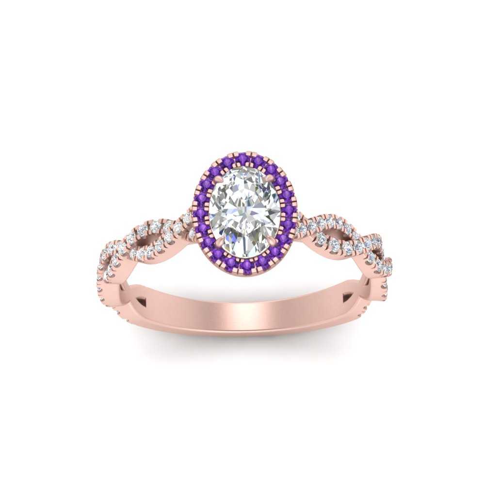 Oval Halo Infinity Vine Engagement Ring