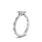 Load image into Gallery viewer, Oval Halo Infinity Vine Engagement Ring
