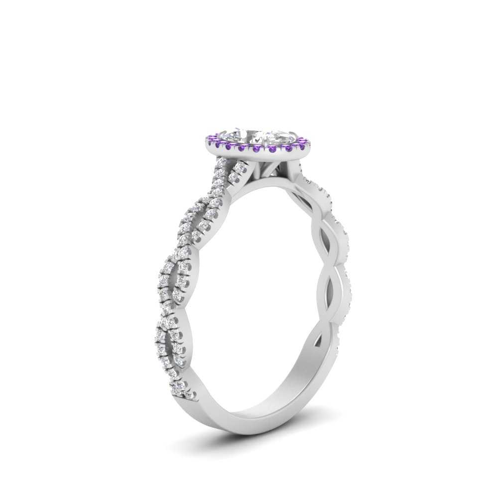 Oval Halo Infinity Vine Engagement Ring
