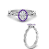 Load image into Gallery viewer, Oval Halo Infinity Vine Engagement Ring