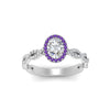 Load image into Gallery viewer, Oval Halo Infinity Vine Engagement Ring