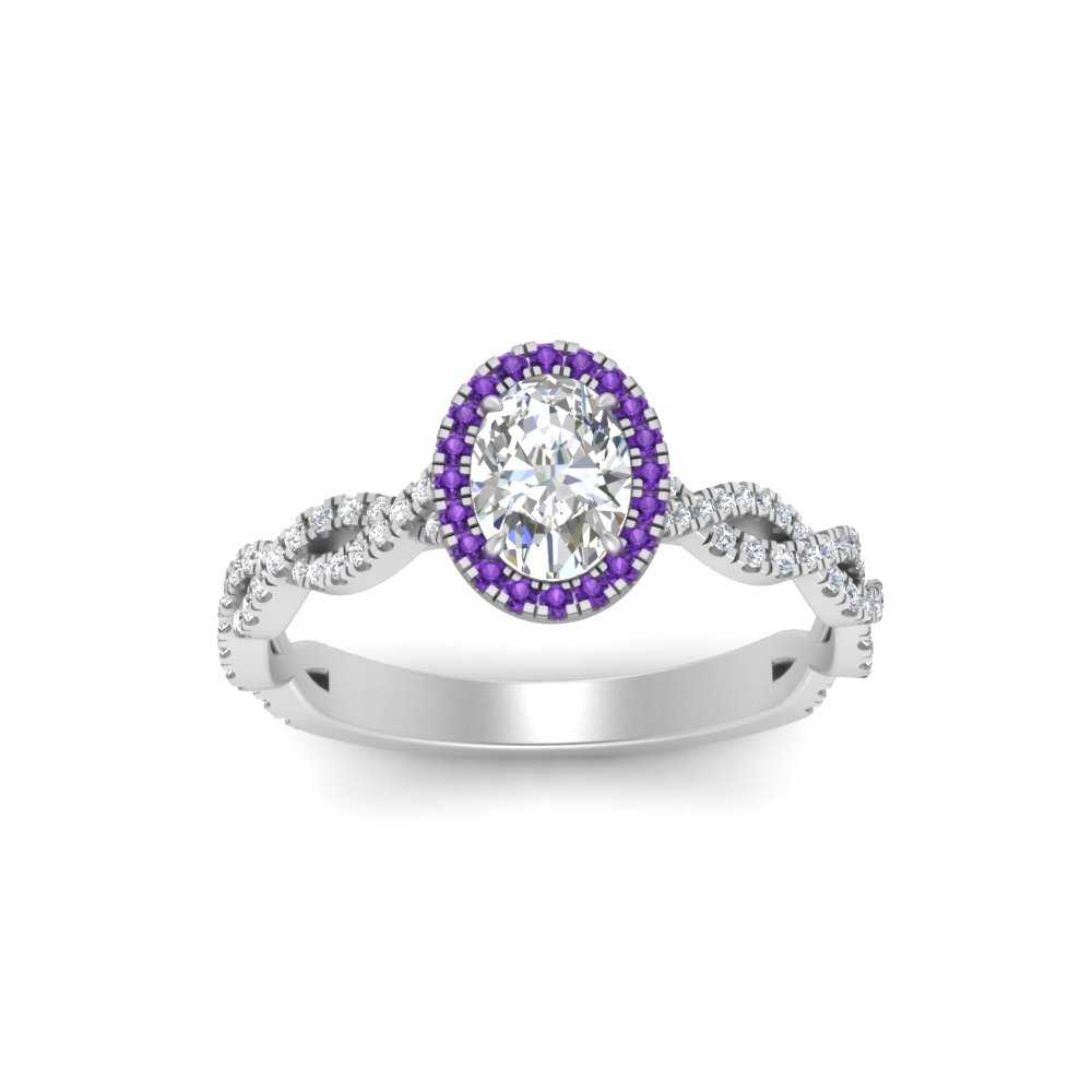 Oval Halo Infinity Vine Engagement Ring