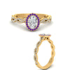 Load image into Gallery viewer, Oval Halo Infinity Vine Engagement Ring