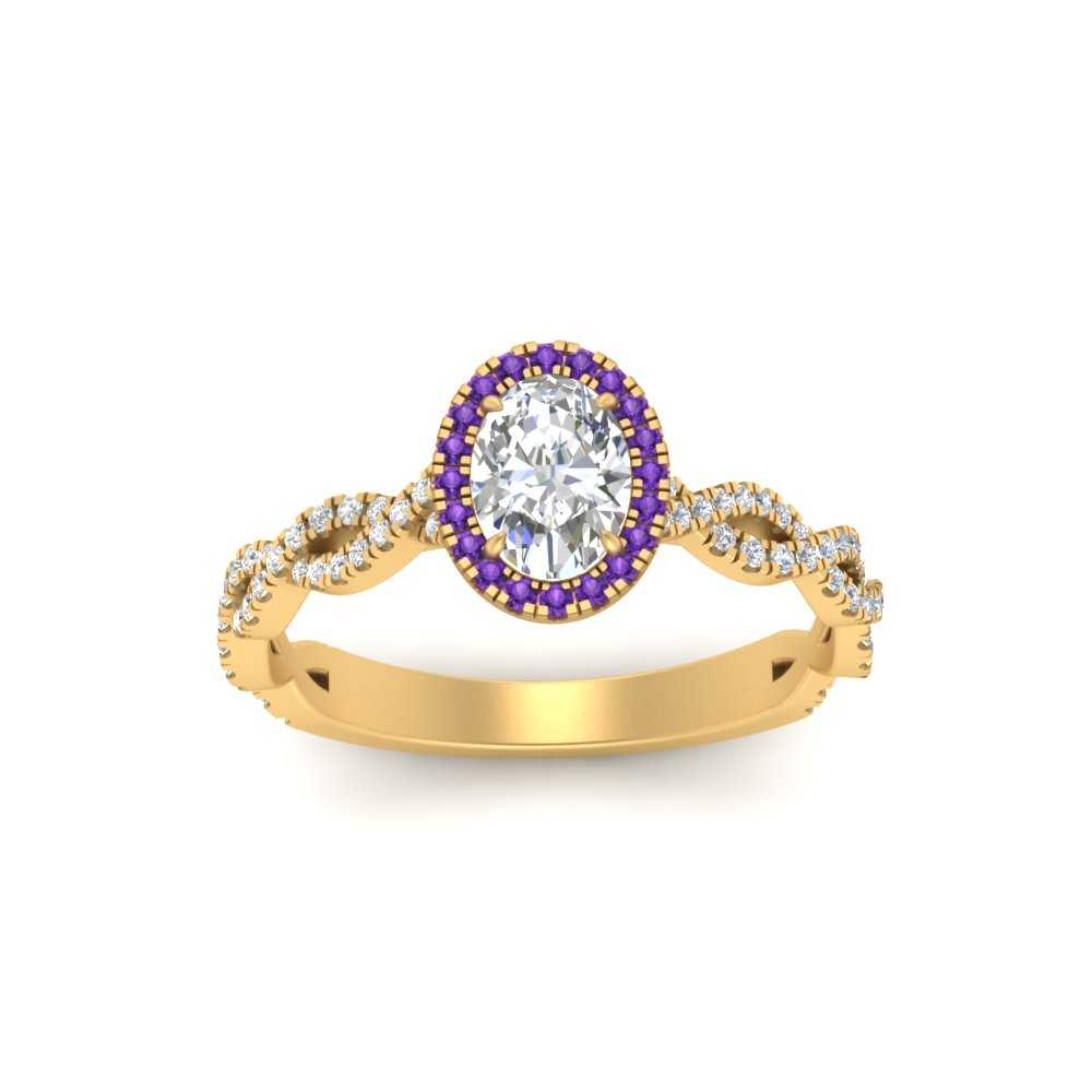 Oval Halo Infinity Vine Engagement Ring