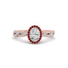 Load image into Gallery viewer, Oval Halo Infinity Vine Engagement Ring