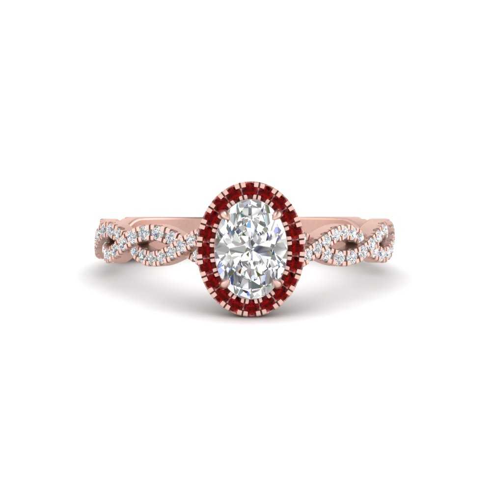 Oval Halo Infinity Vine Engagement Ring