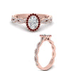 Load image into Gallery viewer, Oval Halo Infinity Vine Engagement Ring