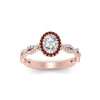 Load image into Gallery viewer, Oval Halo Infinity Vine Engagement Ring