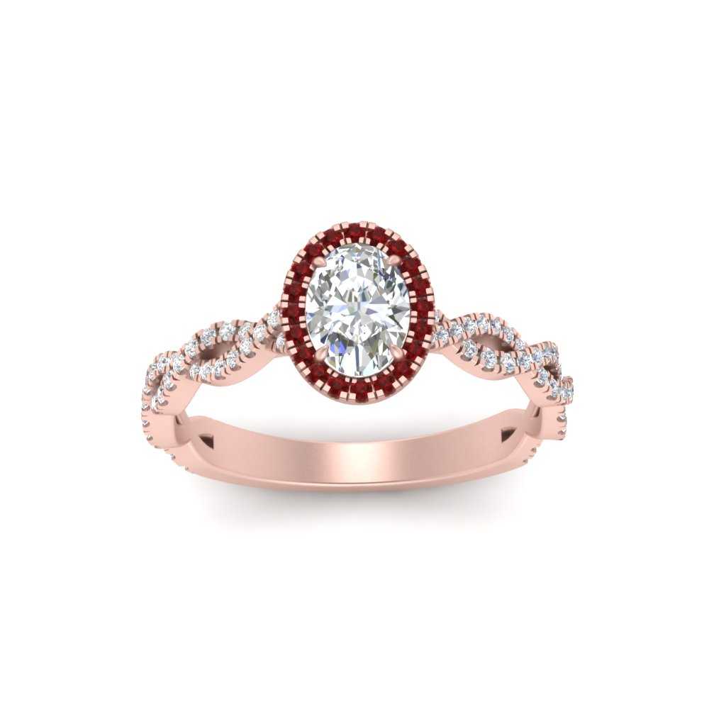 Oval Halo Infinity Vine Engagement Ring