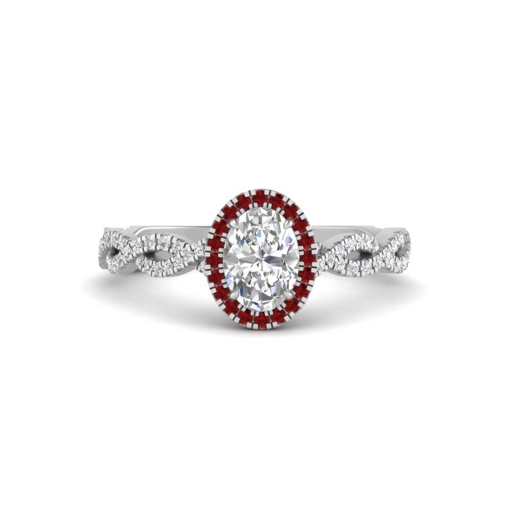 Oval Halo Infinity Vine Engagement Ring