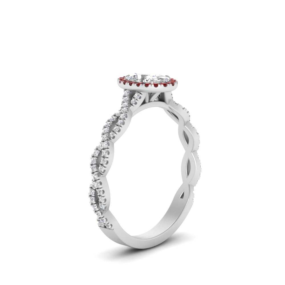 Oval Halo Infinity Vine Engagement Ring