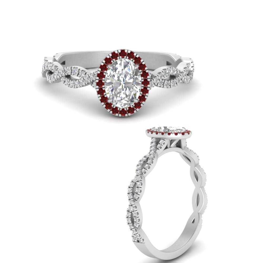 Oval Halo Infinity Vine Engagement Ring